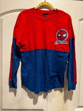 Marvel Spider-Man long sleeve colorblock shirt from Universal, men’s size Small
